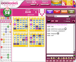 888 Ladies Bingos hemsida